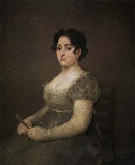 Francisco de goya y Lucientes Portrait of a Lady with a Fan France oil painting art